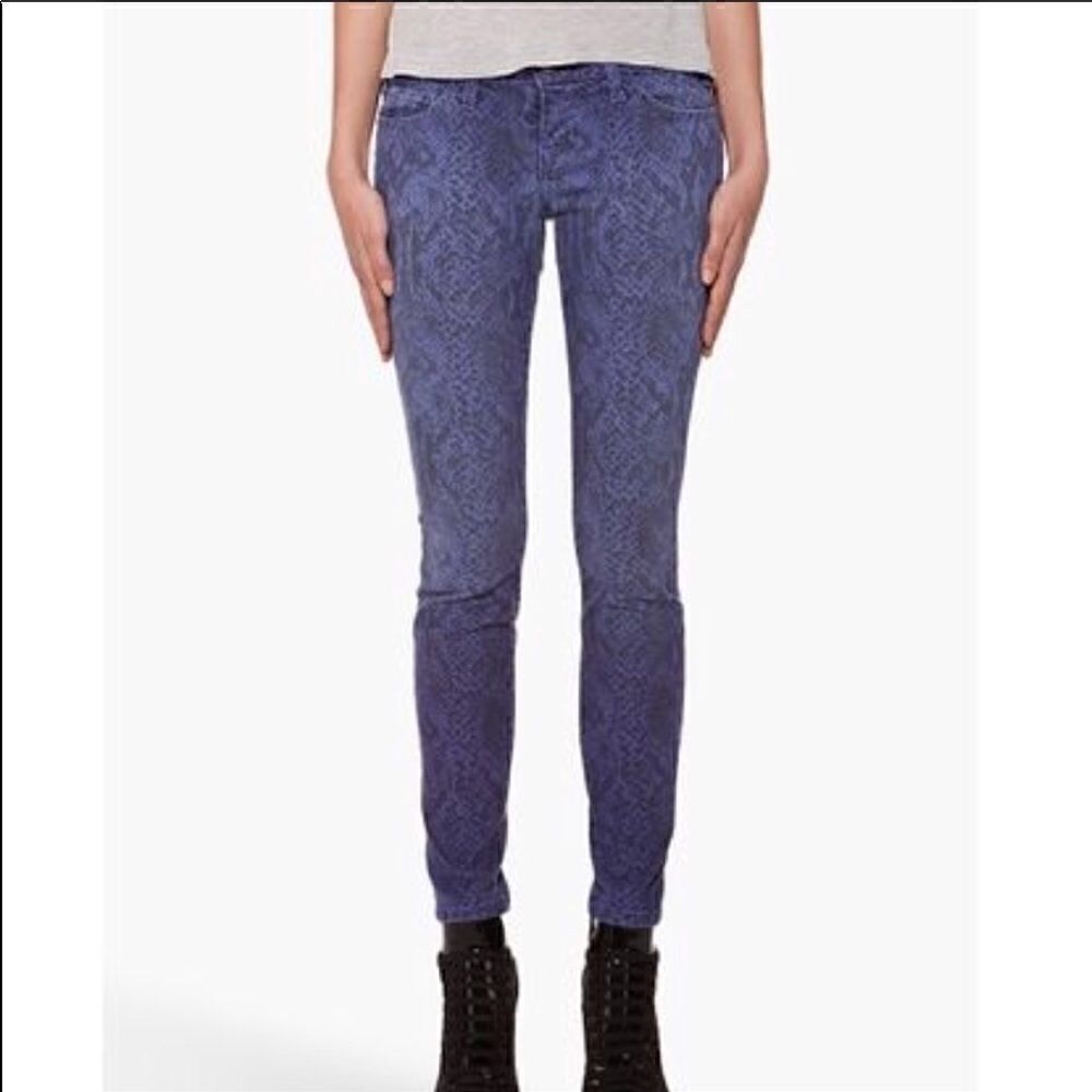 Current Elliott purple snake print Jeans Size 25‎